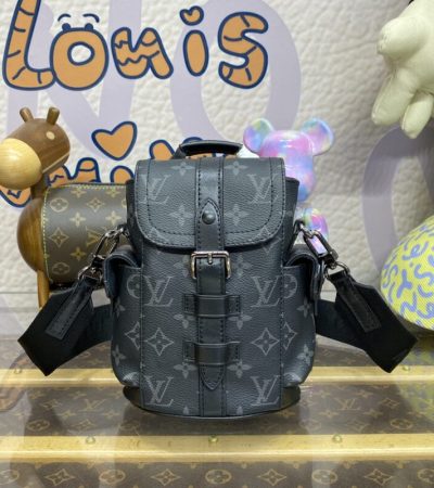 Replica Louis Vuitton Nano Christopher Backpack Black - best quality luxury bag dupe