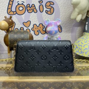 Replica Louis Vuitton Wallet On Chain Metis Black - top-rated replica designer bag