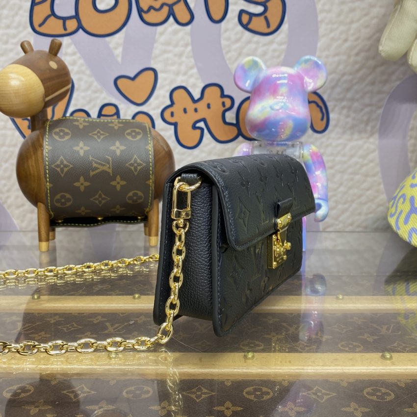 Replica Louis Vuitton Wallet On Chain Metis Black - near-authentic luxury replica handbag