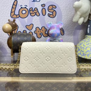 Replica Louis Vuitton Wallet On Chain Metis White - top-tier luxury replica shoulder bag