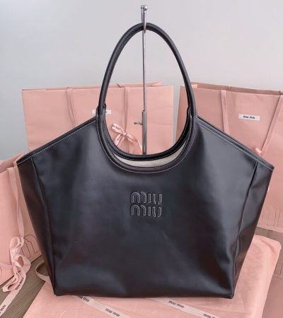 Replica Miu Miu Ivy Tote Black - best quality luxury bag dupe