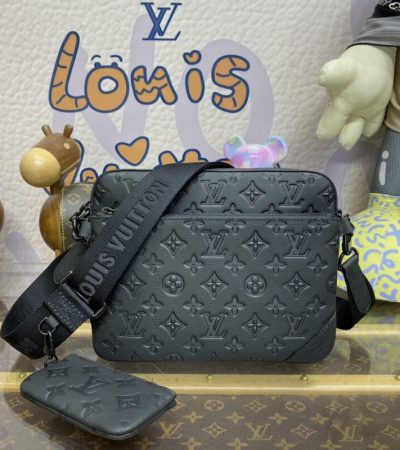 Replica Louis Vuitton Trio Messenger Full Black - best quality luxury bag dupe