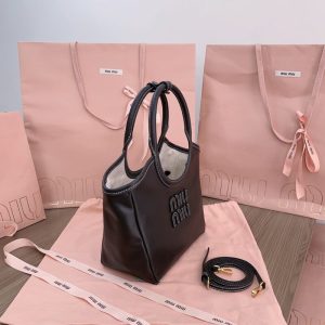 Replica Miu Miu Ivy Small Tote Black - high-quality designer bag clone