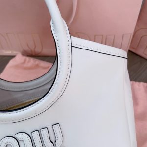 Replica Miu Miu Ivy Small Tote White - 1:1 designer replica handbag