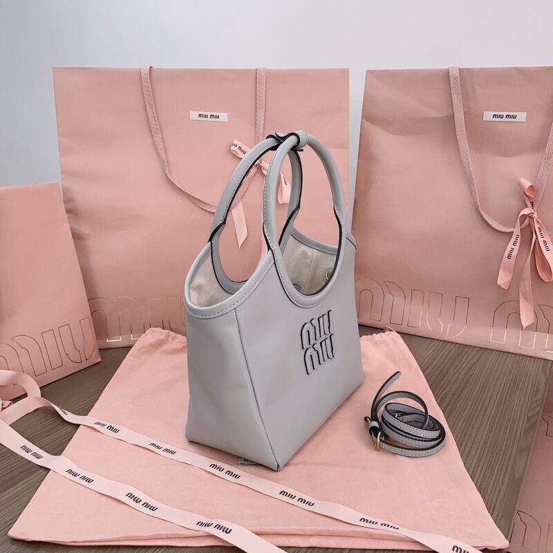 Replica Miu Miu Ivy Small Tote Grey - premium 1:1 fake handbag model