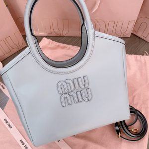 Replica Miu Miu Ivy Small Tote Grey - 1:1 designer replica handbag
