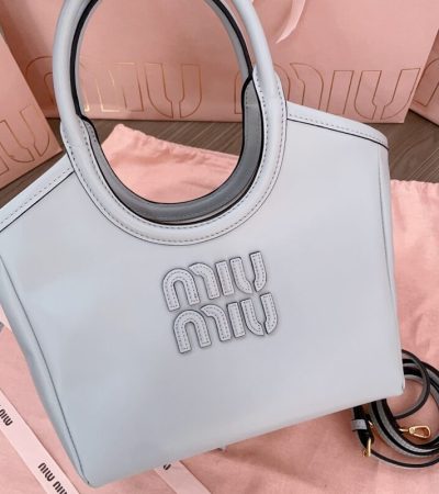 Replica Miu Miu Ivy Small Tote Grey - 1:1 designer replica handbag