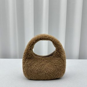 Replica Miu Miu Wander Wool Brown - ultra-realistic fake designer tote