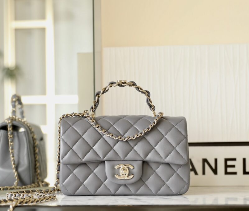 Replica CHANEL CF 20 cm Handle Beige - top-tier luxury replica shoulder bag