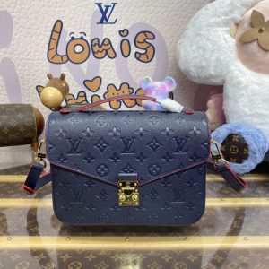 Replica Louis Vuitton Pochette Metis Dark Blue - elite superclone designer purse