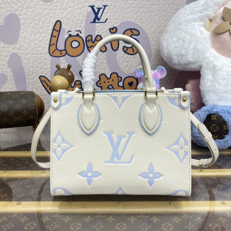 Replica LV OnTheGo PM Light Blue - premium 1:1 fake handbag model
