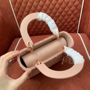 Replica Lady Dior Pink Pearl - top-tier luxury replica shoulder bag