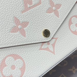 Replica Louis Vuitton Félicie Pochette White Pink - high-quality designer bag clone