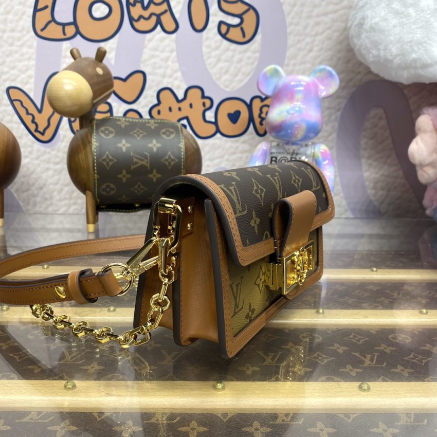 Replica Louis Vuitton Dauphine East West Brown - premium 1:1 fake handbag model