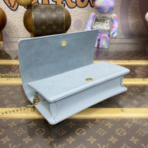 Replica Louis Vuitton Wallet On Chain Lily Sky Blue - near-authentic luxury replica handbag