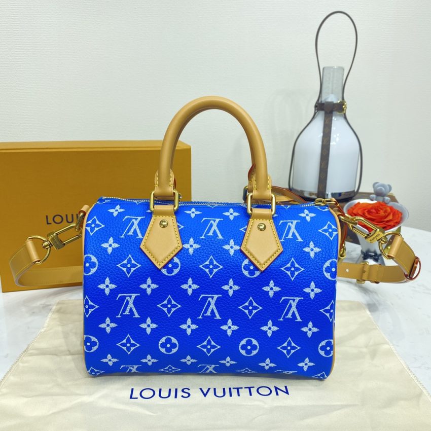 Replica Louis Vuitton Speedy P9 Bandouliere 25 Blue - high-quality designer bag clone