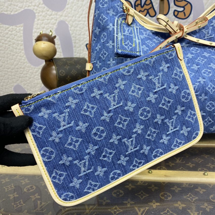 Replica Louis Vuitton Carry All MM Denim - high-quality designer bag clone