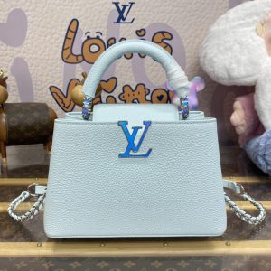 Replica Loius Vuitton Capucines Blue - top-tier luxury replica shoulder bag