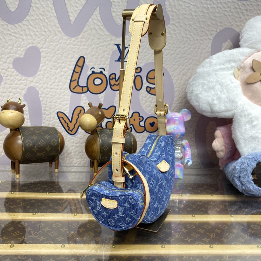 Replica Louis Vuitton Croissant Denim - 1:1 designer replica handbag