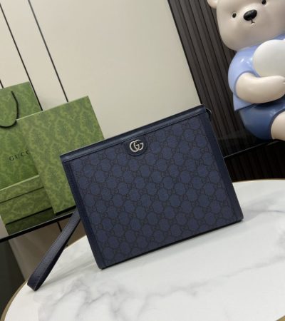 Replica Gucci Ophidia Clutch Black - premium 1:1 fake handbag model
