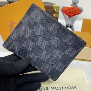 Replica Louis Vuitton Multiple Wallet Black Grid - high-accuracy replica luxury purse