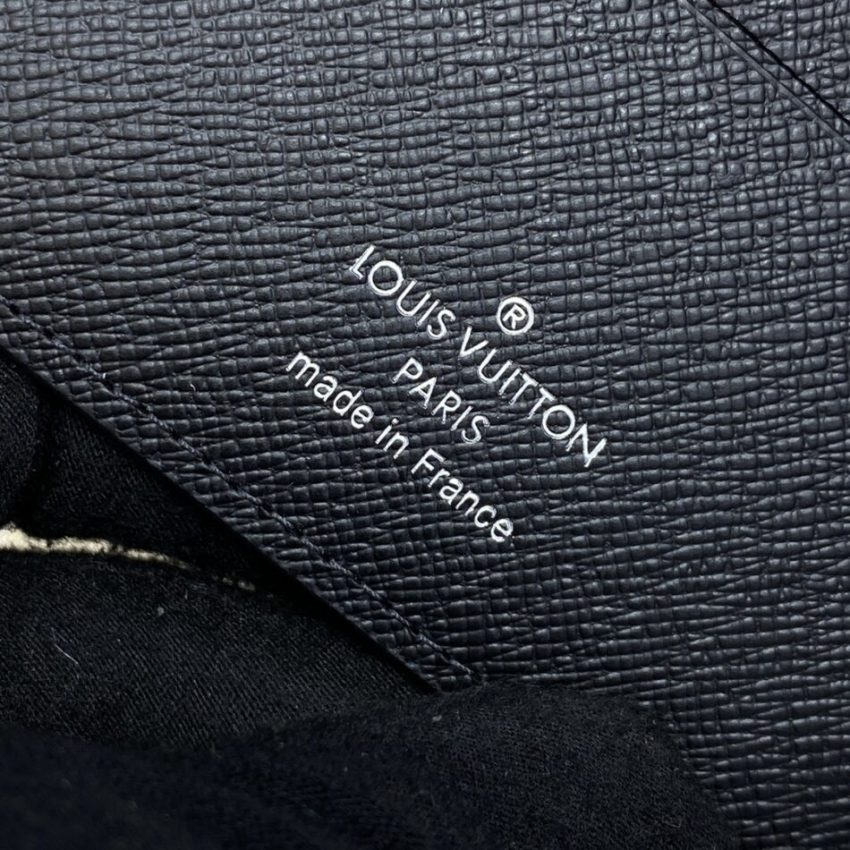 Replica Louis Vuitton Multiple Wallet Black Grid - authentic-look luxury purse replica