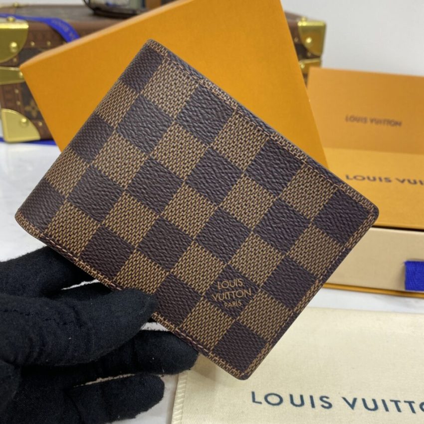 Replica Louis Vuitton Multiple Wallet Brown Grid - best quality luxury bag dupe