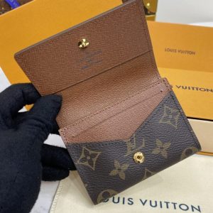 Replica Louis Vuitton Envelope Card Holder Brown - 1:1 designer replica handbag