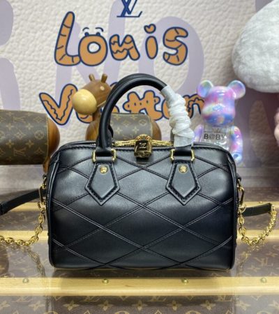 Replica Louis Vuitton Speedy Bandouliere 20 Black - top-rated replica designer bag