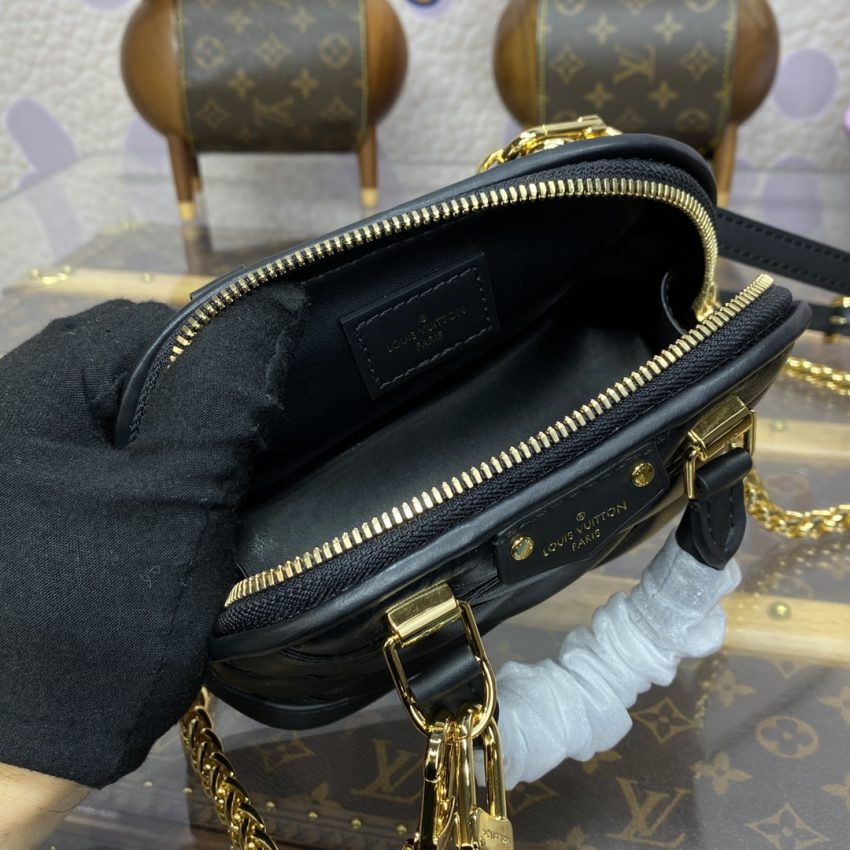 Replica Louis Vuitton Alma Nano Black - near-authentic luxury replica handbag