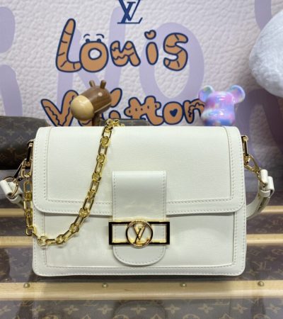 Replica Louis Vuitton Dauphine MM White - near-authentic luxury replica handbag