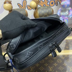 Replica Louis Vuitton Alpha Messenger Black Canvas - premium 1:1 fake handbag model