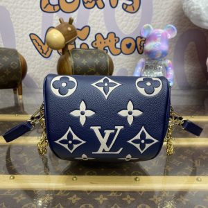 Replica Louis Vuitton Bumbag Mini Blue - high-end fake designer purse