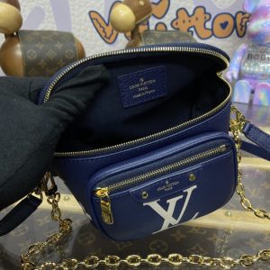 Replica Louis Vuitton Bumbag Mini Blue - best quality luxury bag dupe