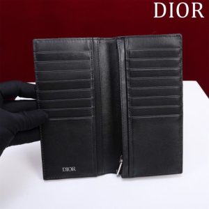 Replica Dior Long Jacquard Wallet Black - premium-grade designer purse dupe