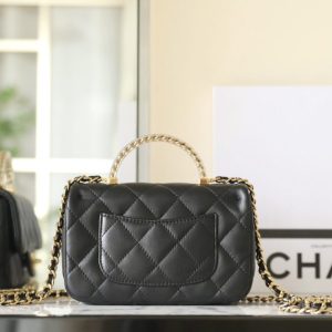 Replica CHANEL CF 19 cm Handle Black - high-quality designer bag clone