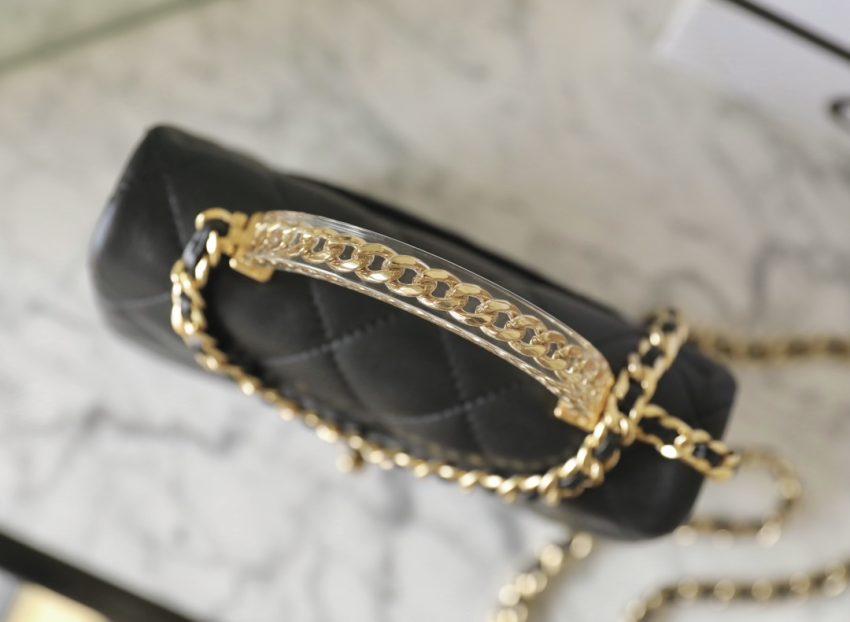 Replica CHANEL CF 19 cm Handle Black - top-rated replica designer bag