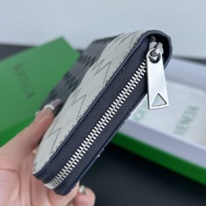 Replica Bottega Veneta Zip Long Wallet White&Blue - premium 1:1 fake handbag model