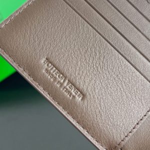 Replica Bottega Veneta Intrecciato Bi-Fold Wallet Black&Brown - top-tier luxury replica shoulder bag