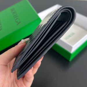 Replica Bottega Veneta Intrecciato Bi-Fold Wallet White&Blue - premium 1:1 fake handbag model