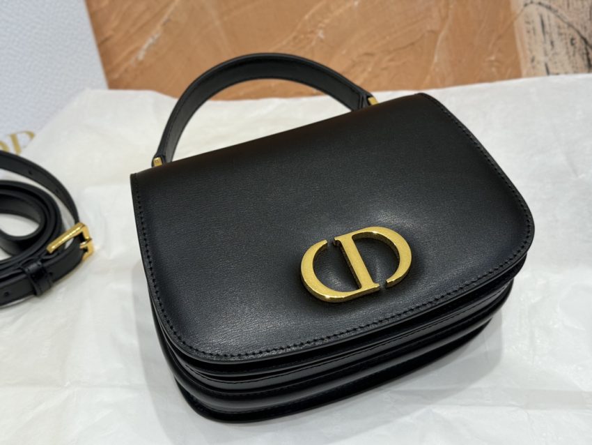 Replica Dior 30 Montaigne Avenue Top Handle Black - authentic-look luxury purse replica