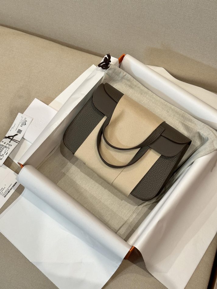 Replica Hermes Halzan Dark Grey - elite superclone designer purse