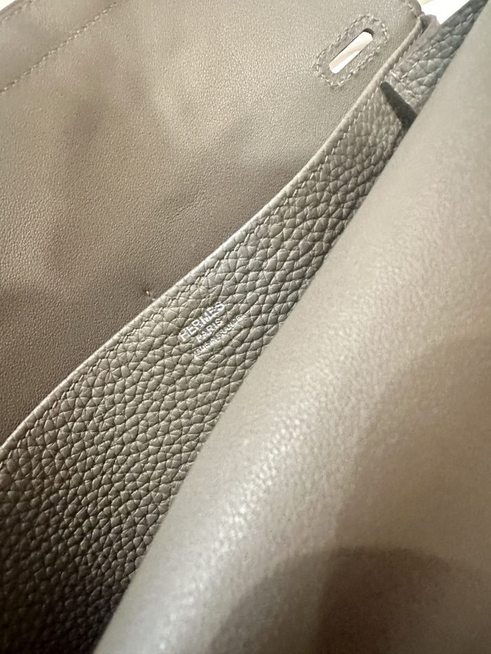 Replica Hermes Halzan Dark Grey - top-rated replica designer bag