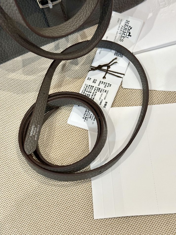 Replica Hermes Halzan Dark Grey - high-end fake designer purse