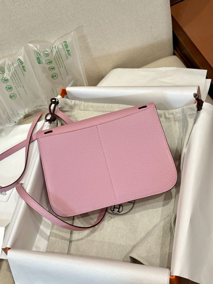 Replica Hermes Halzan Pink - premium 1:1 fake handbag model