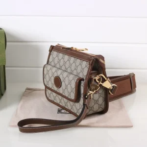 Replica GUCCI MESSENGER BAG WITH INTERLOCKING - near-authentic luxury replica handbag