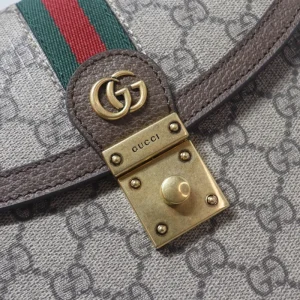 Replica GUCCI OPHIDIA SMALL TOP HANDLE BAG WITH WEB - 1:1 designer replica handbag