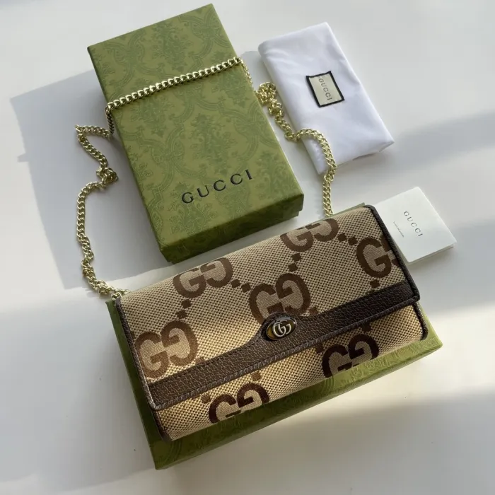 Replica GUCCI OPHIDIA GG CHAIN WALLET - top-tier luxury replica shoulder bag