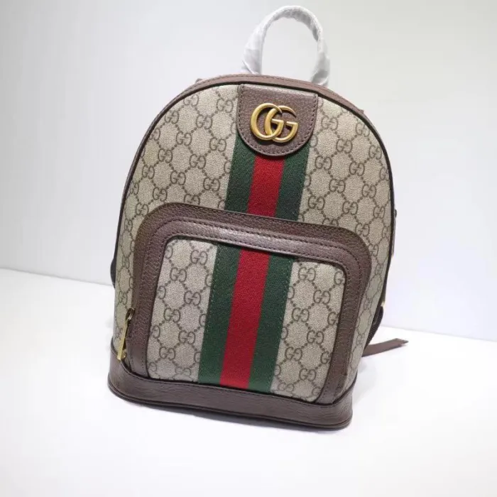 Replica GUCCI OPHIDIA GG SMALL BACKPACK - high-end fake designer purse