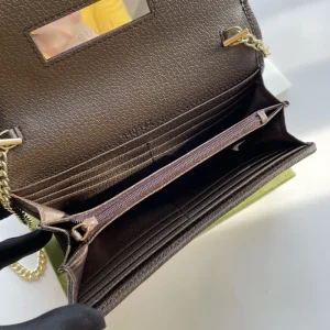 Replica GUCCI OPHIDIA GG CHAIN WALLET - high-end fake designer purse